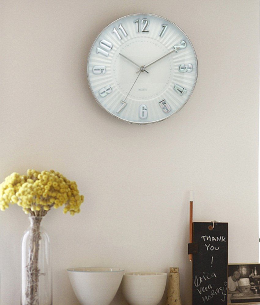 Basement Bazaar White Plastic 12 Inch Wall Clock Buy Basement Bazaar