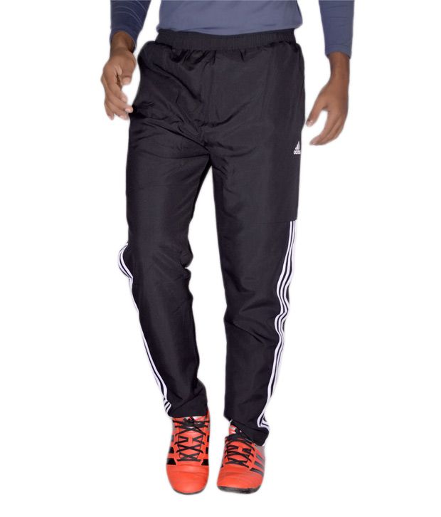 Adidas Black Polyester Trackpant - Buy Adidas Black Polyester Trackpant ...