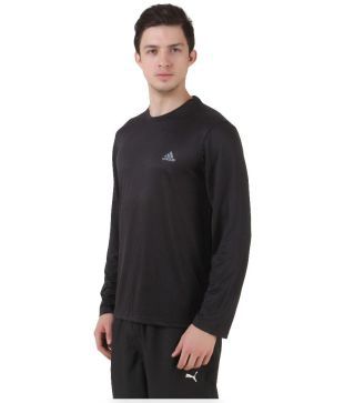 adidas black full sleeve t shirt