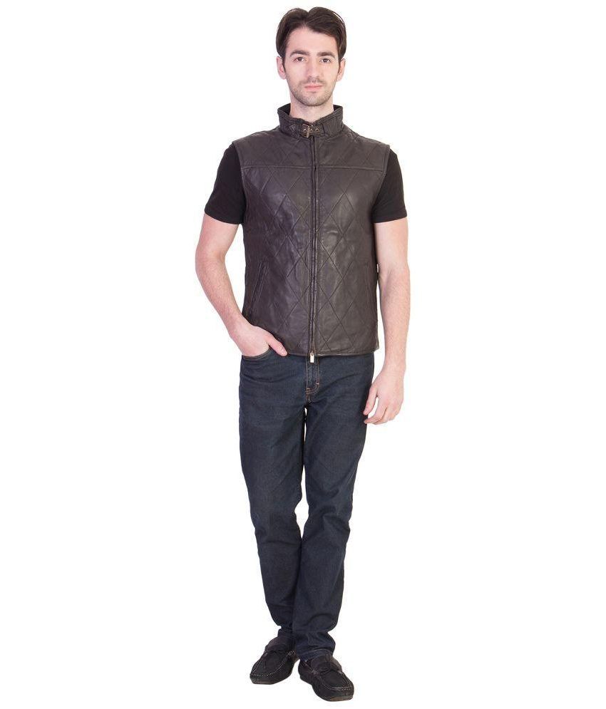 leather jacket half sleeve