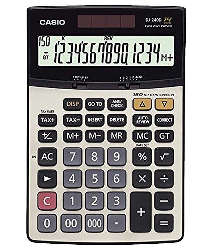 Casio Dj-240 D Basic Calculator: Buy Online At Best Price In India ...