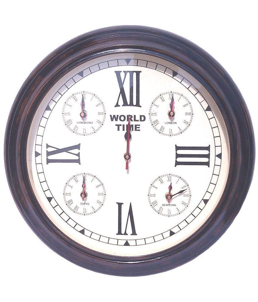 Ajanta Wooden Wall Clock White Buy Ajanta Wooden Wall Clock White at