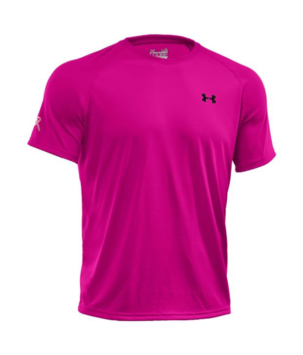 Under Armour Men's Power in Pink Tech T-Shirt, Tropic Pink/Black - Buy ...