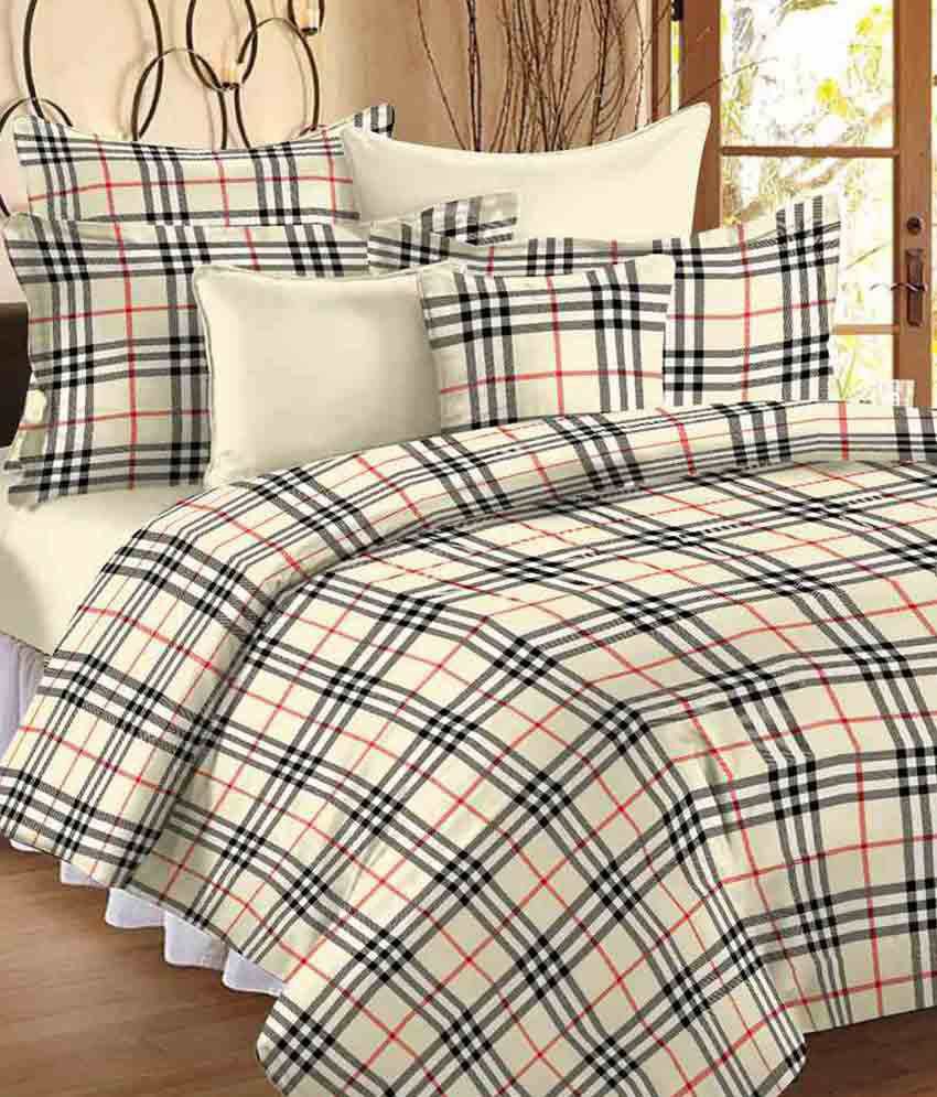     			Renown Checks Print Reversible Poly Cotton Single Bed Ac Blanket / Dohar