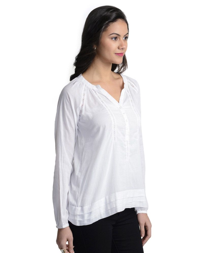 At499 White Polyester Tops - Buy At499 White Polyester Tops Online at ...