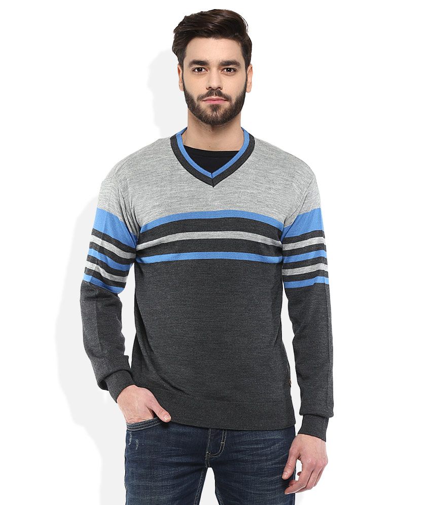 Raymond Grey V-Neck Sweaters - Buy Raymond Grey V-Neck Sweaters Online ...