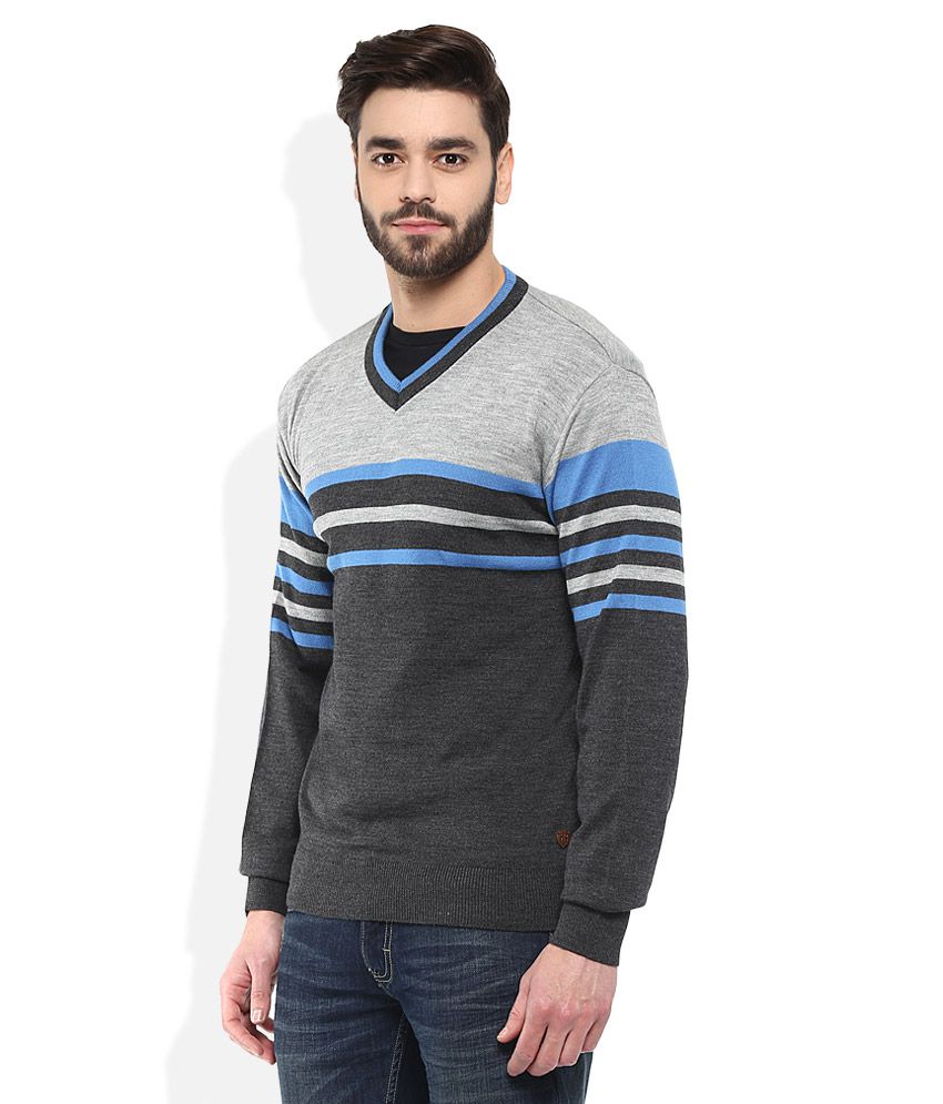 Raymond Grey V-Neck Sweaters - Buy Raymond Grey V-Neck Sweaters Online ...