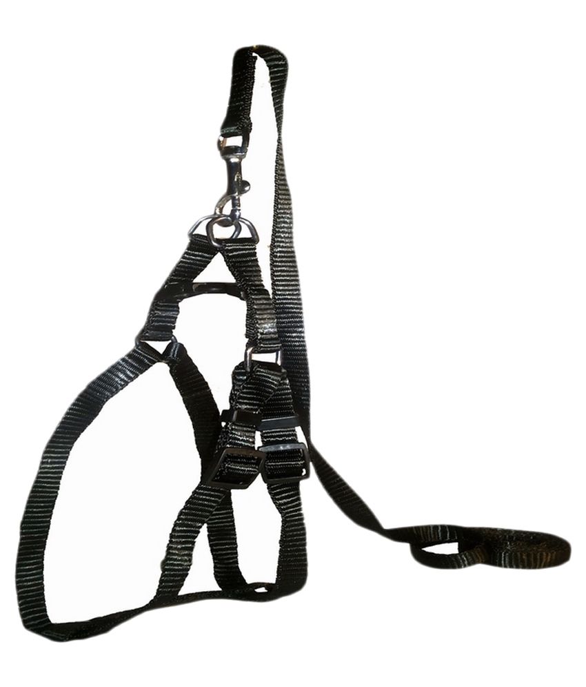     			Pet  Club51 Black Nylon Dog Harness without padding-medium