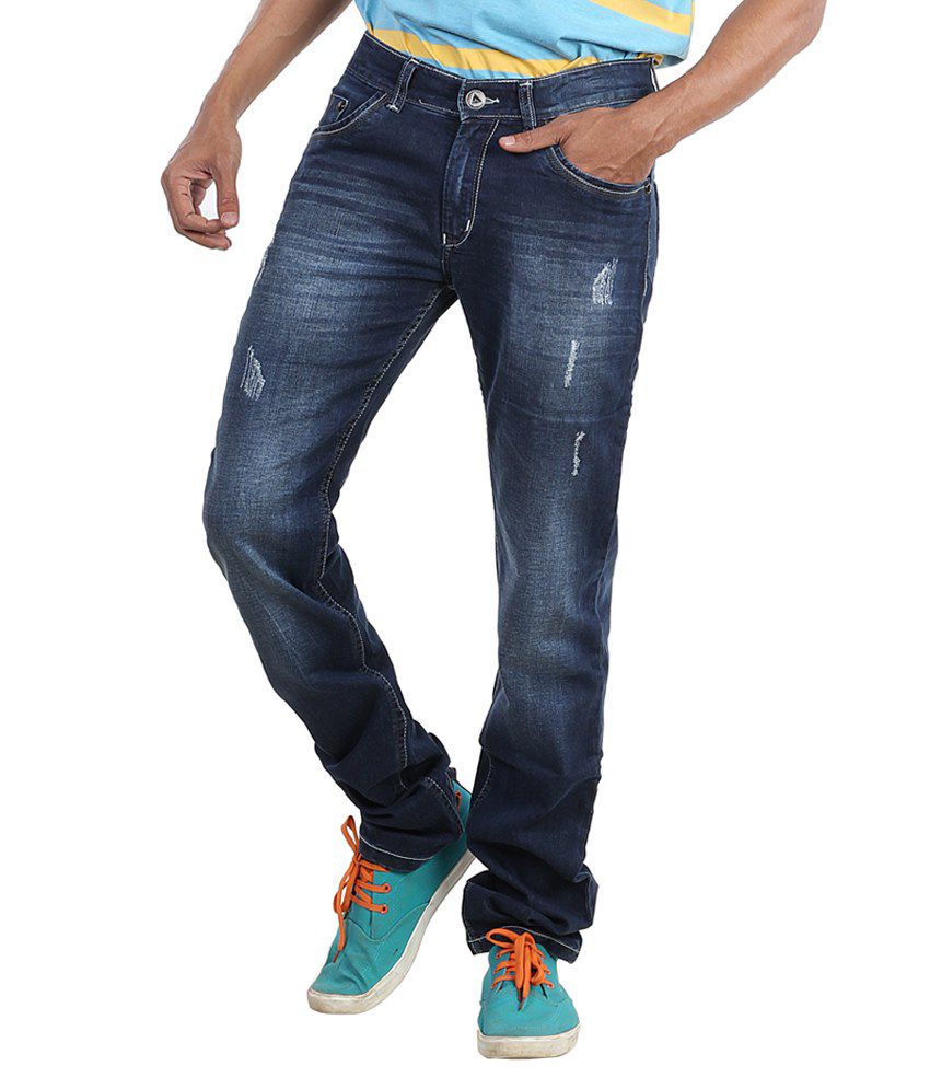 Redox Blue Regular Fit Jeans - Buy Redox Blue Regular Fit Jeans Online ...