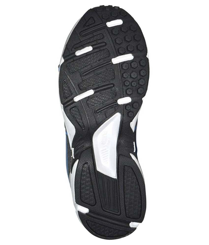 puma all black running shoes
