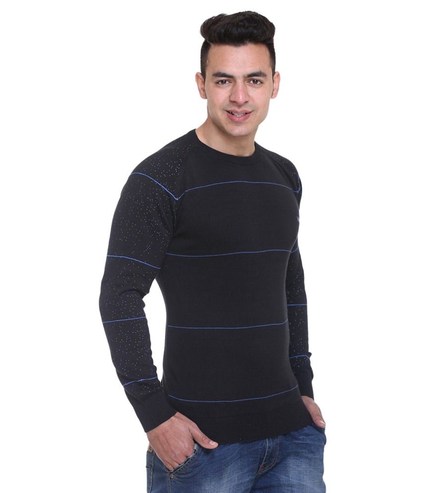 Sleeves Cotton Round Neck Sweater 