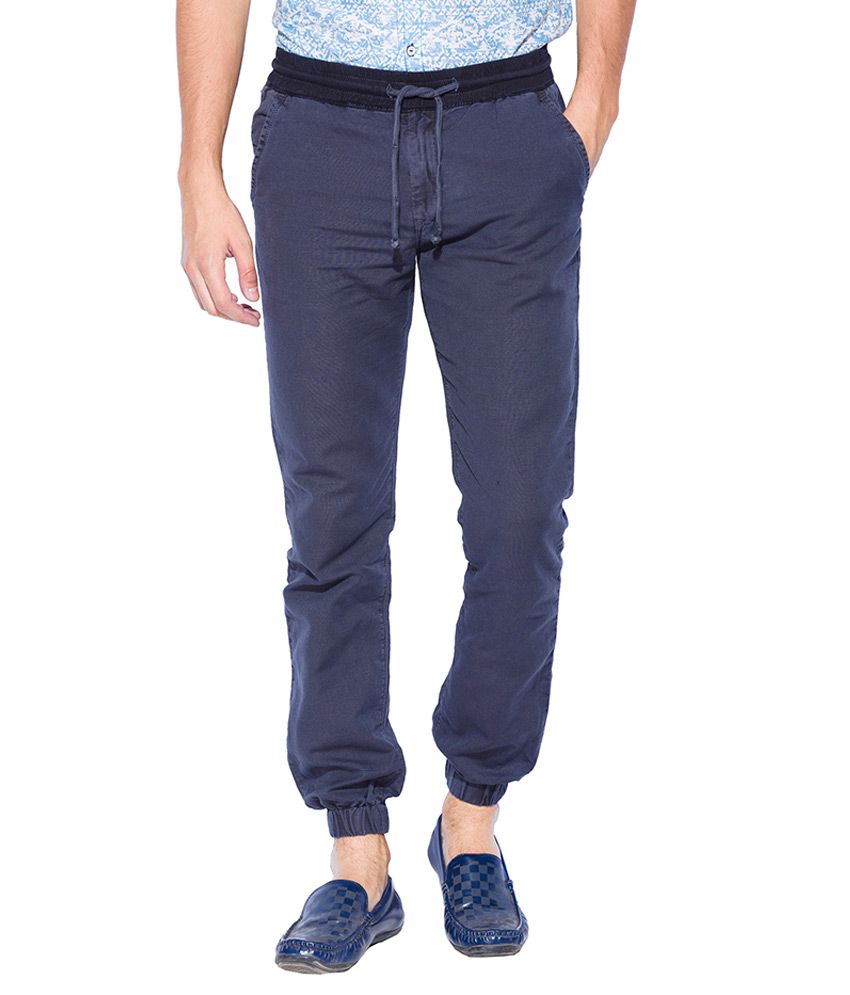 mens joggers navy blue