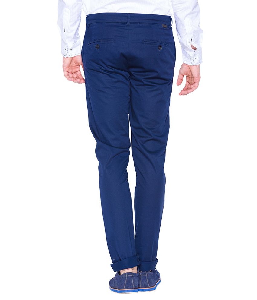 navy slim fit work trousers