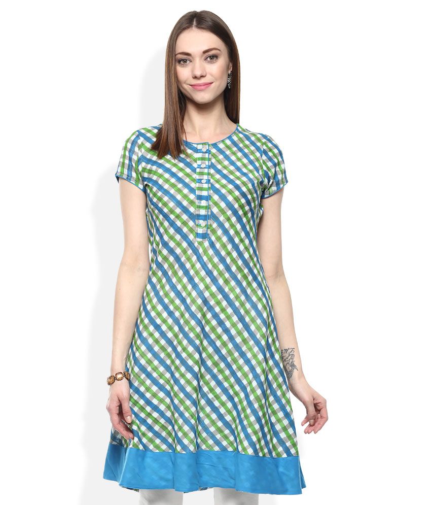 Rangmanch By Pantaloons Blue Printed Kurti Price in India - Buy ...