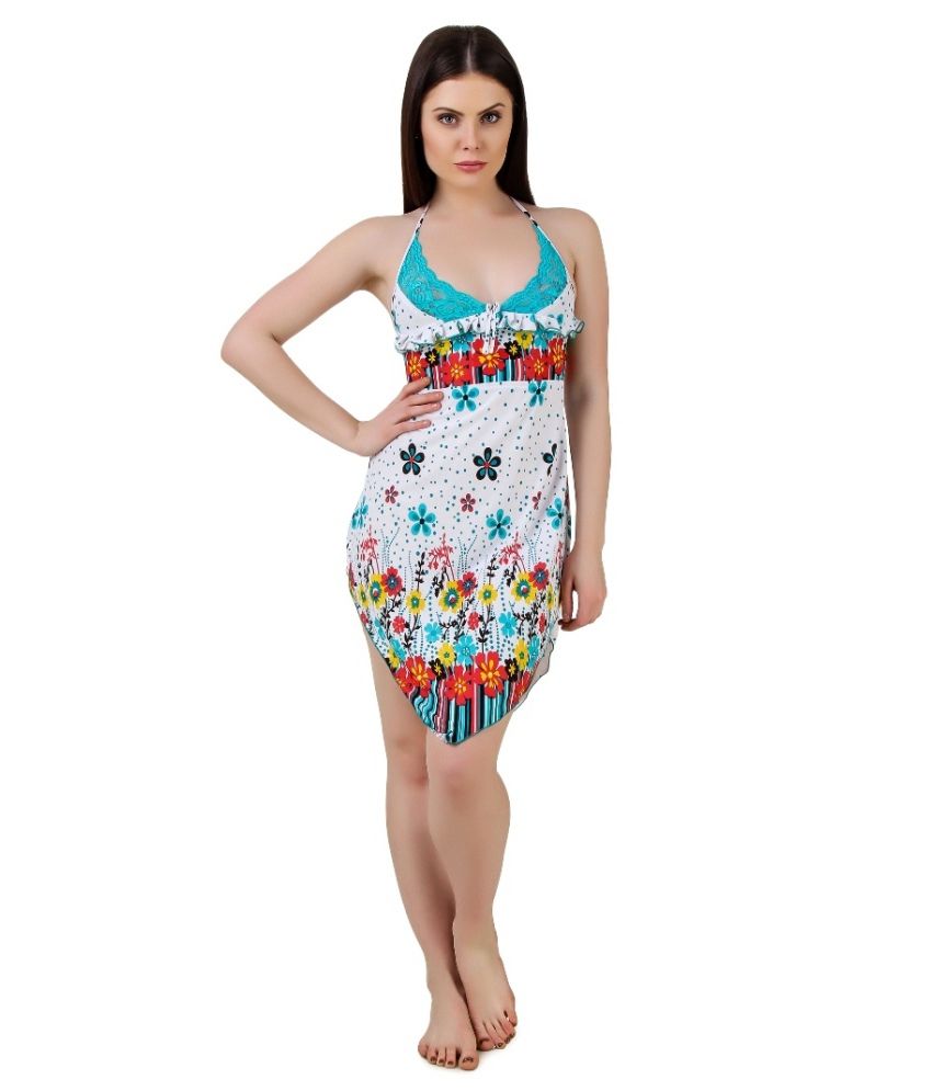 Buy Freely Multi Color Satin Baby Doll Nighty Online at Best Prices in India - Snapdeal