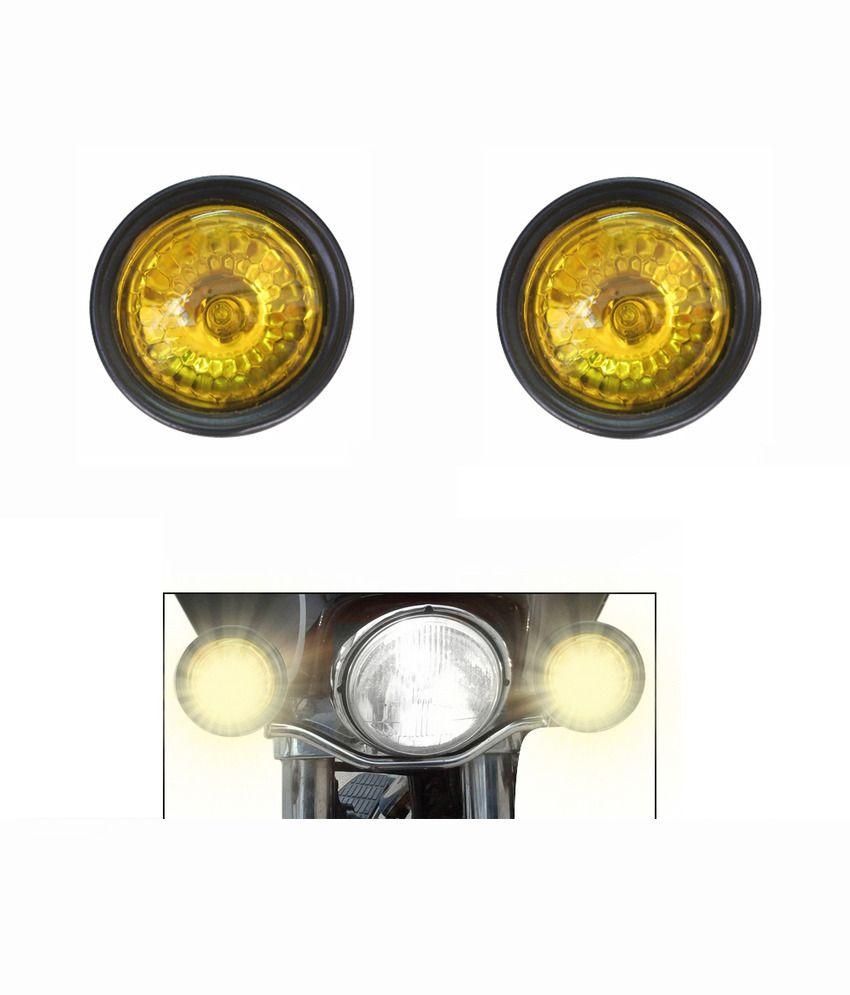 Speedwav Yellow Crystal Bike Fog Aux Light Set Of 2 For Bikes Buy