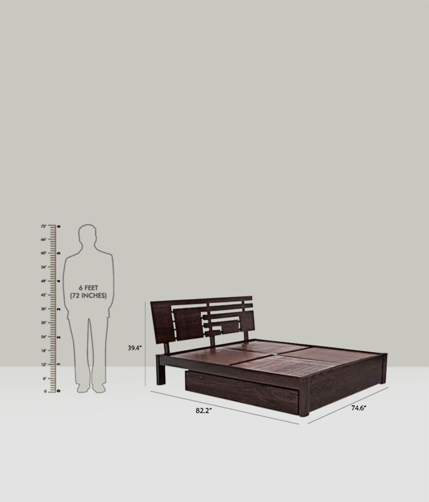 Ethnic India Art West Street King Size Bed With Drawer Storage Ethnic India Art West Street King Size Bed With Drawer Storage