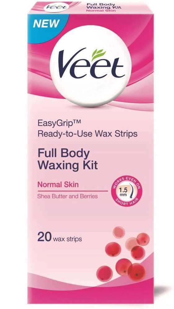 Veet Full Body Waxing Kit - Normal Skin (20 strips): Buy Veet Full Body ...