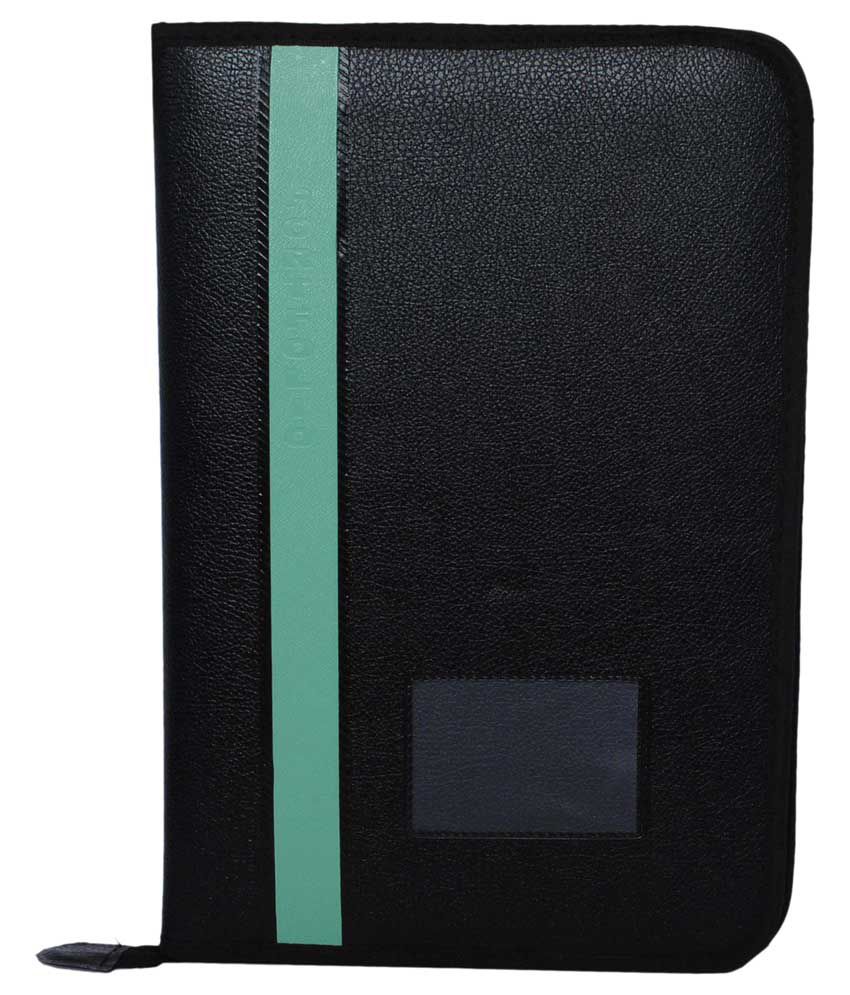     			Carrolite Black Leather Portfolio Folder With Perfume