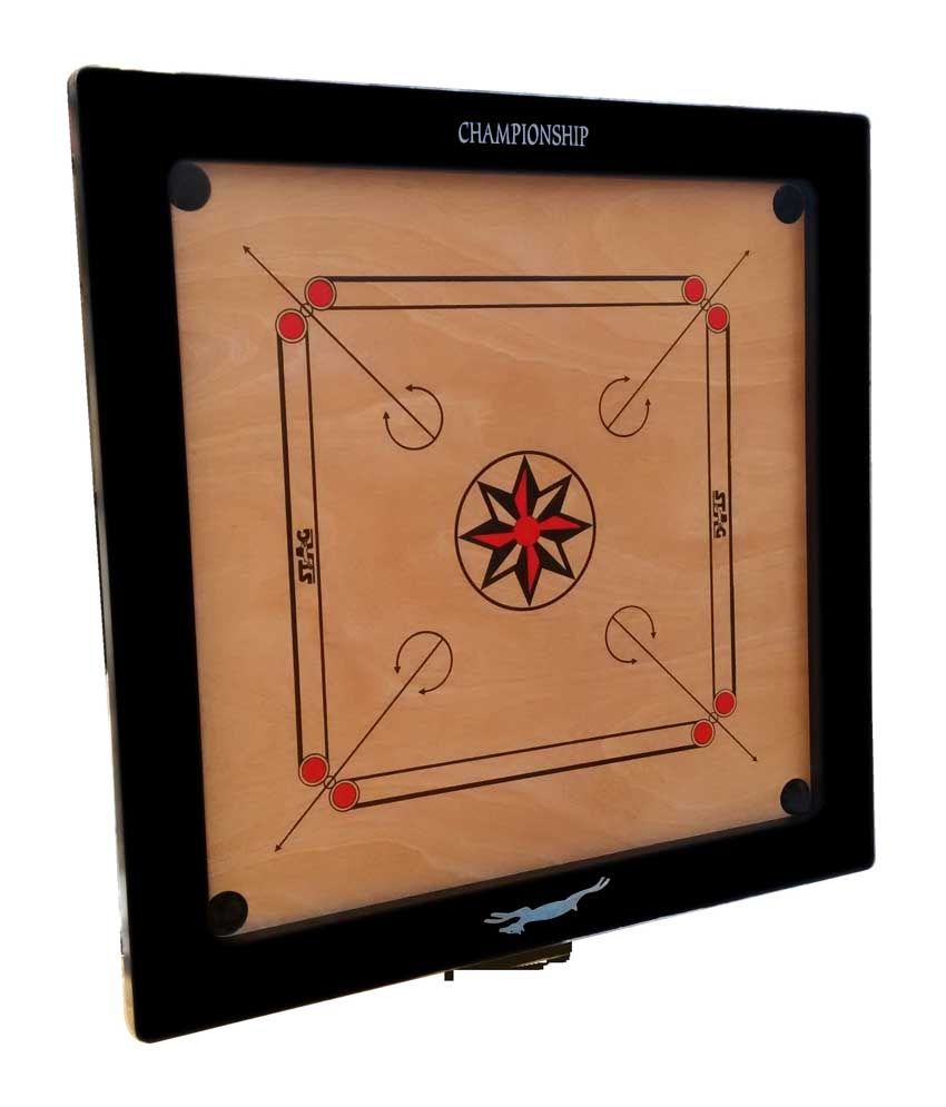 Stag Carrom Board With Coins & Wheel Stand Buy Online at Best Price on