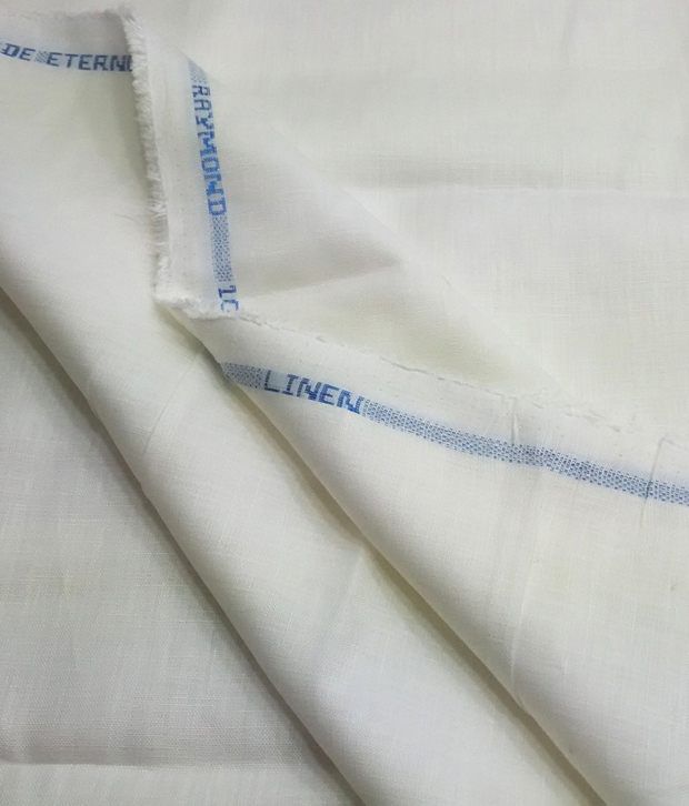 Raymond Pure Linen White Shirt Fabric - Buy Raymond Pure Linen White ...