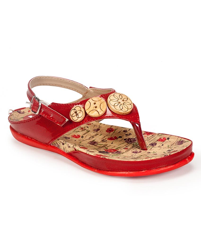kids red sandals