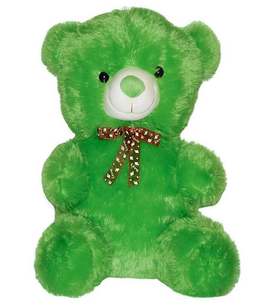 green stuffed teddy bear