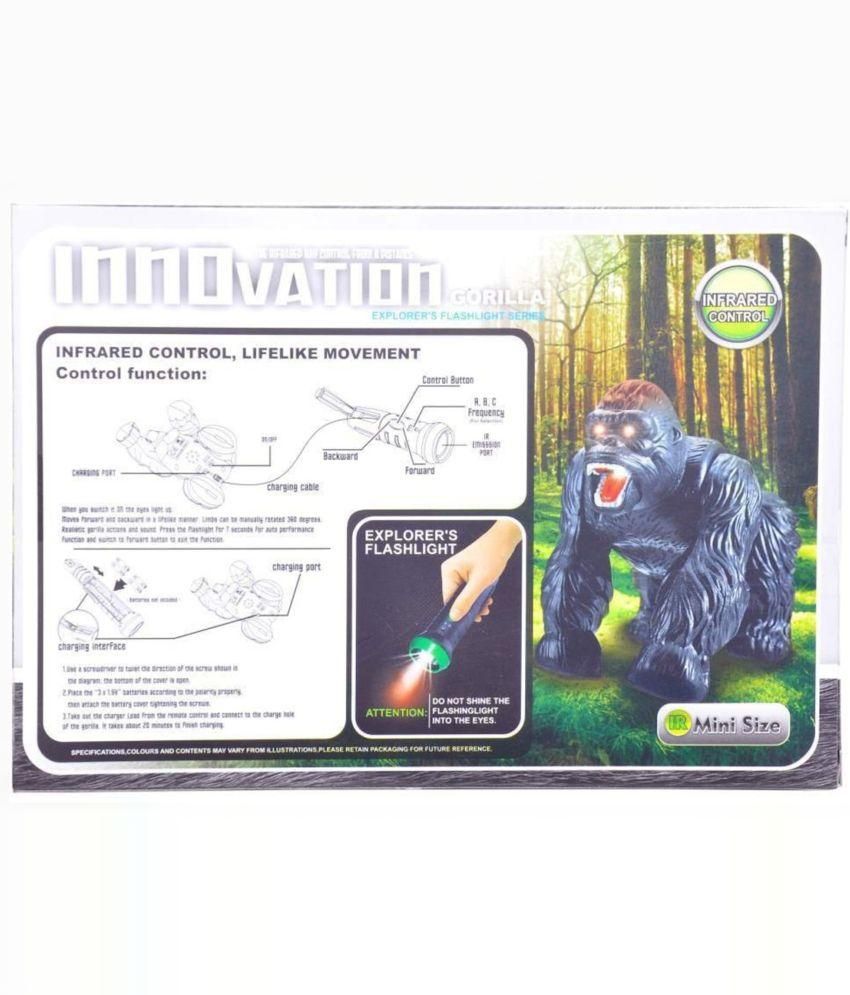 Webby Infrared Remote Control Gorilla with Lights and Sound Black