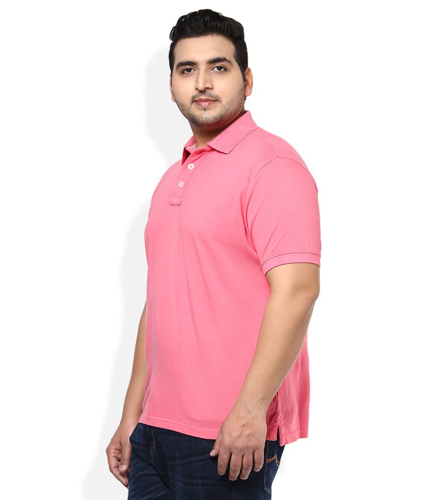 Alto Moda By Pantaloons Pink Solid Polo T-Shirt - Buy Alto Moda By ...