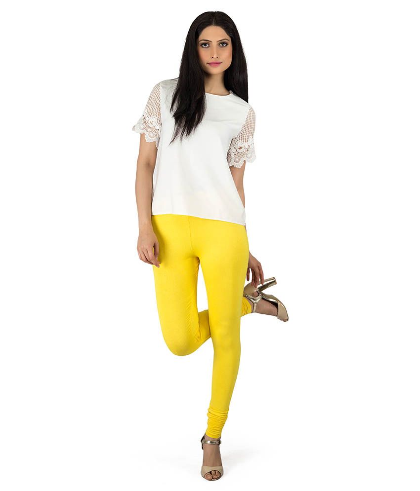 Fashion Chudidar Yellow Leggings 