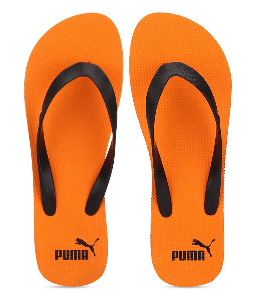 Puma Odius Orange Flip Flops Price in India- Buy Puma ...