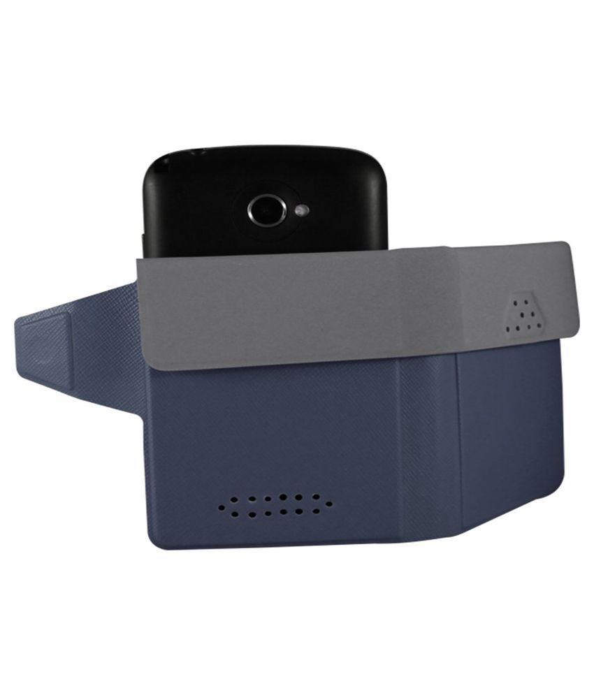 Molife Universal Flip Cover For Zopo Speed 7 Navy Blue Flip Covers