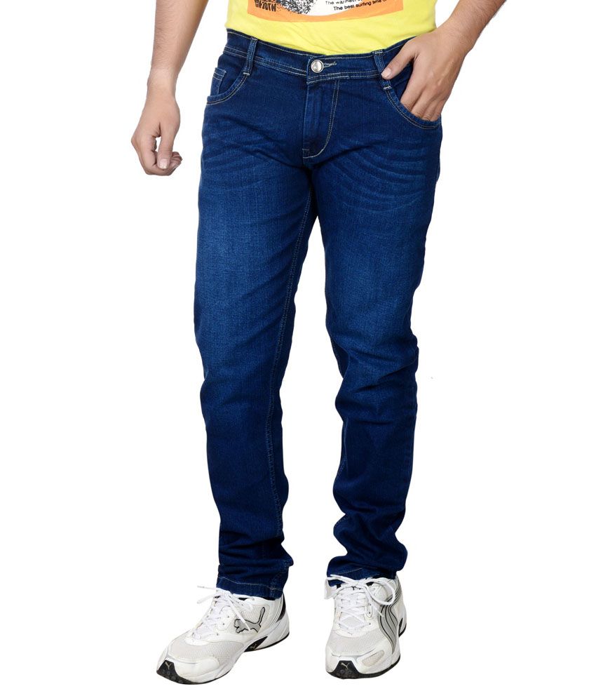 men's dark blue jeans slim fit