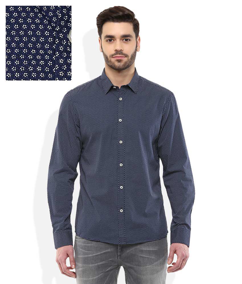 Celio Blue Regular Fit Shirt - Buy Celio Blue Regular Fit Shirt Online
