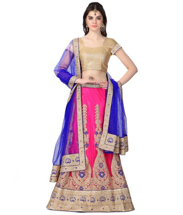 pink net lehenga
