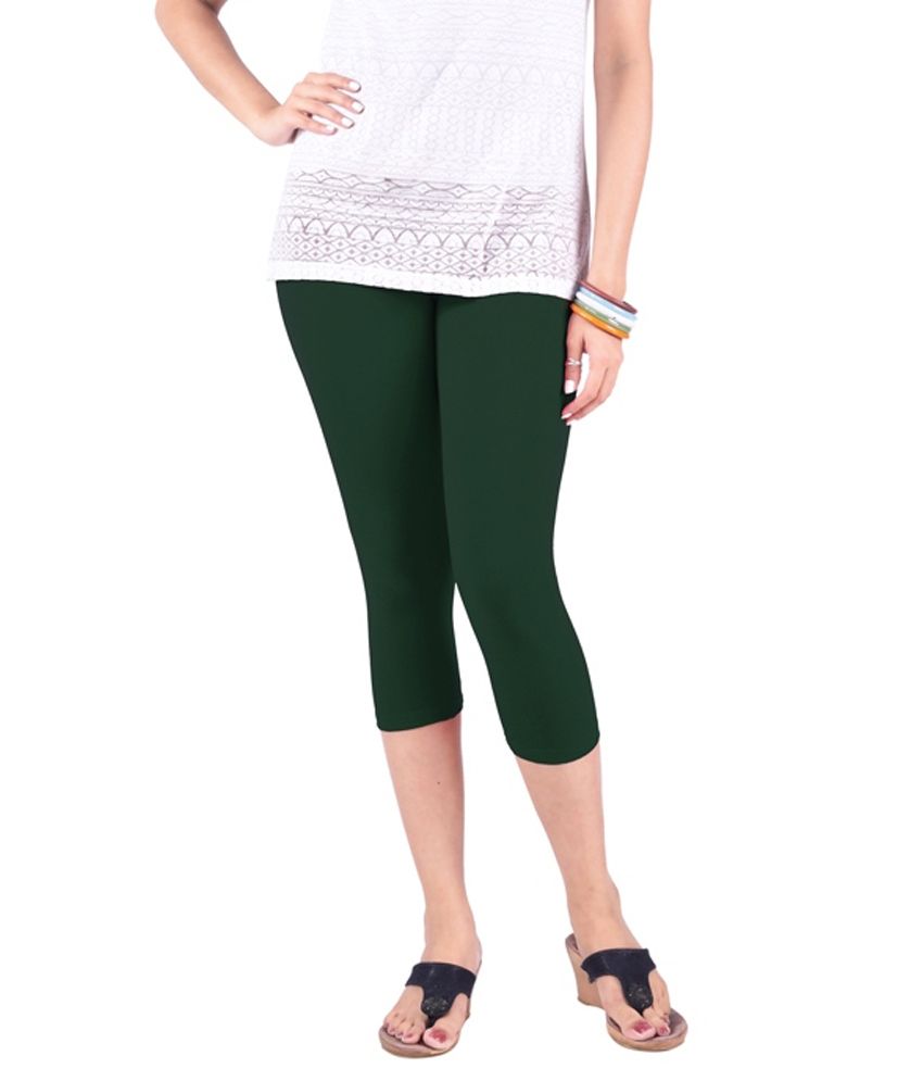 Buy Lux Lyra White Cotton Capris Online 