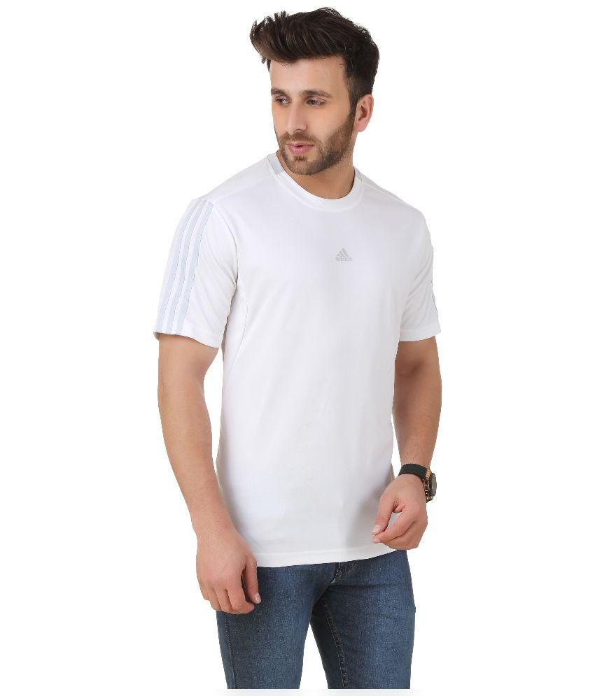 Adidas White Round Neck T-Shirt - Buy Adidas White Round Neck T-Shirt