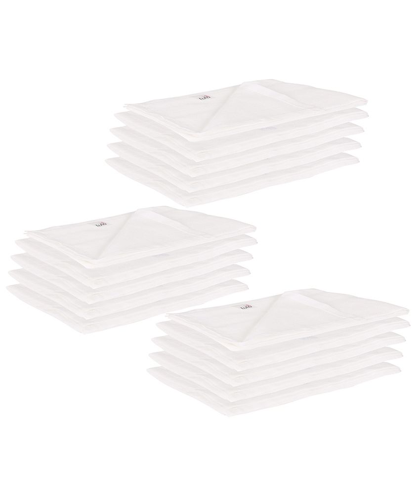     			Lula White Muslin Nappy Set Of 15