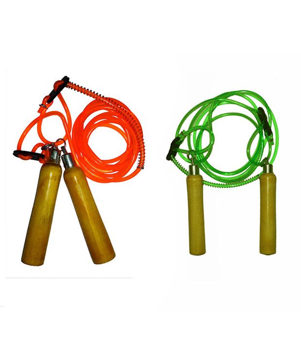     			Facto Power Wooden Handle Skipping Rope Pack of 2 - Assorted