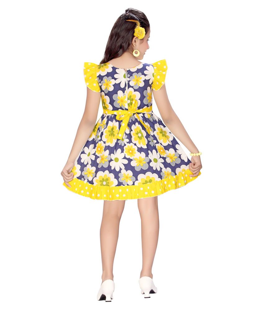 red and yellow frock