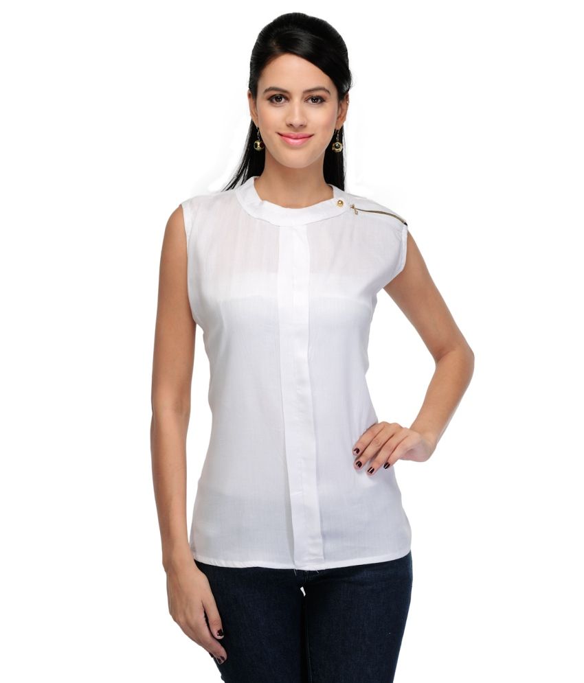 white rayon shirt