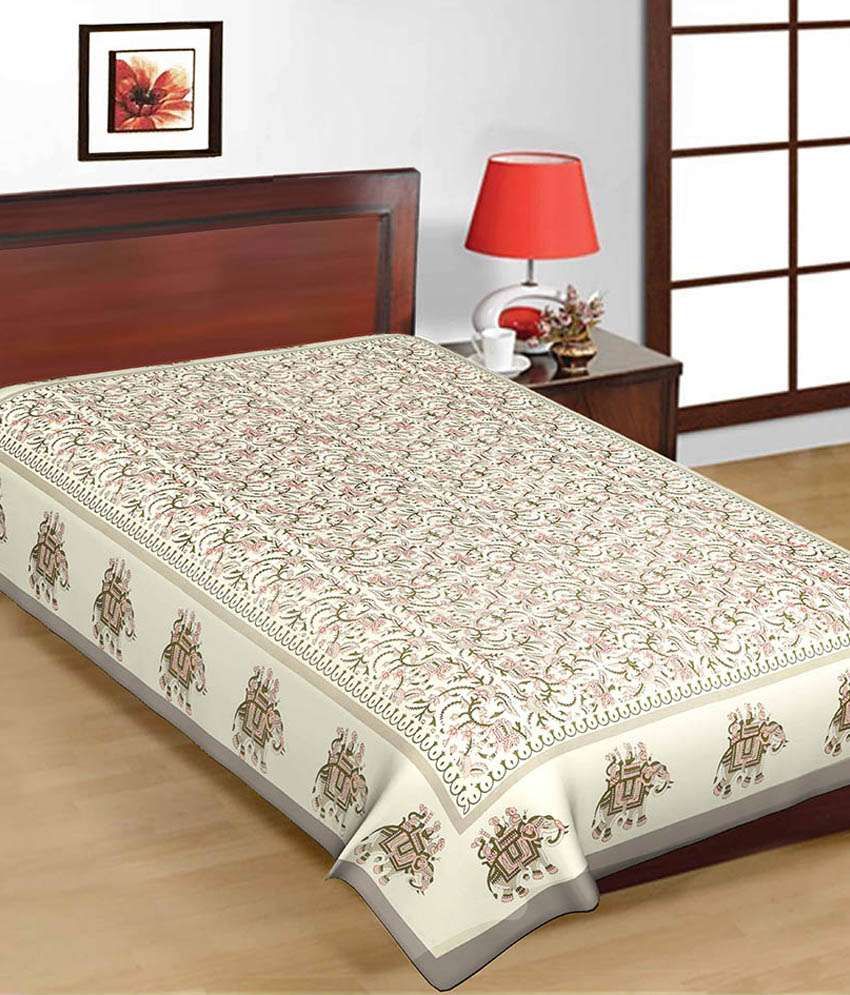     			Uniqchoice Multicolor Cotton Rajasthani Traditional Single BedSheet