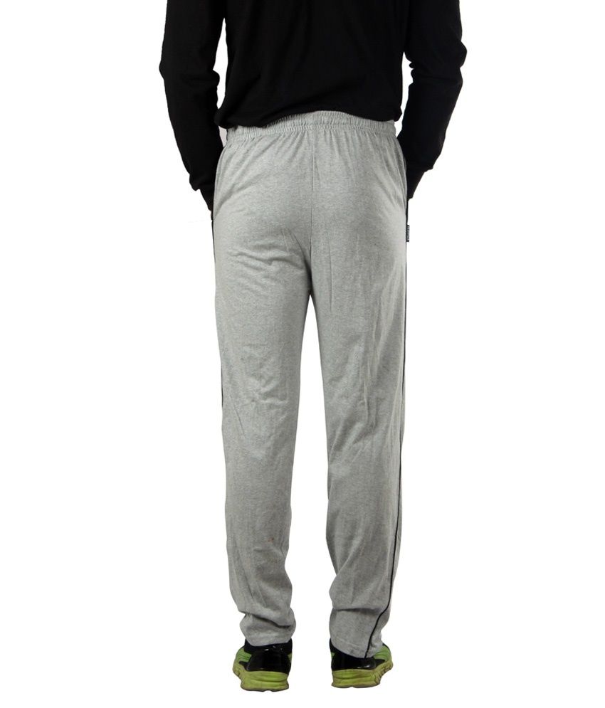 gray track pants