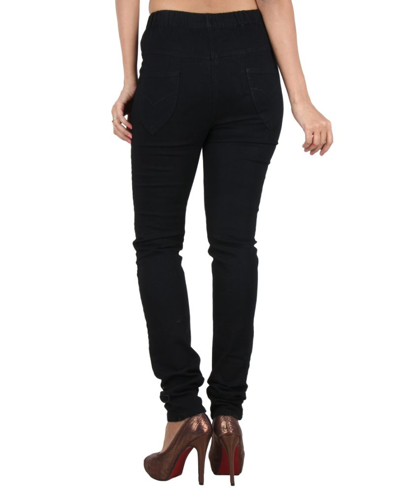 Buy Danbro Black Denim Jeggings Online at Best Prices in India - Snapdeal