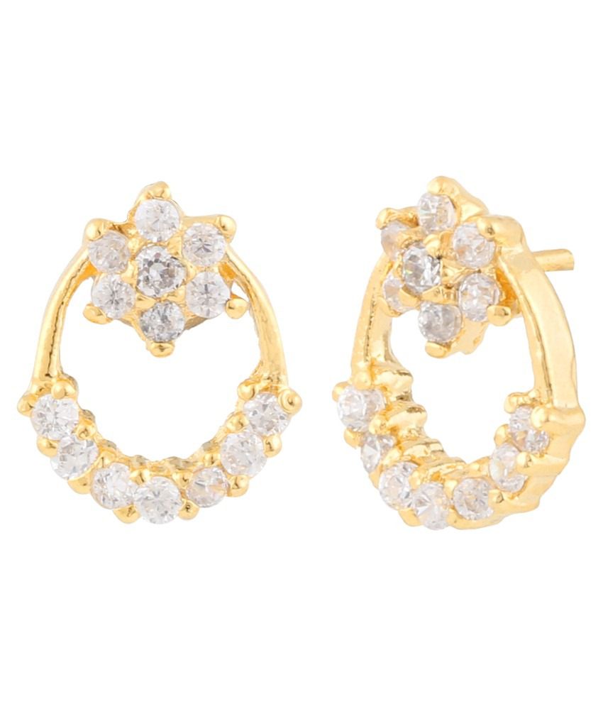 Archi Collection Gold Plated Stud Earrings - Buy Archi Collection Gold ...