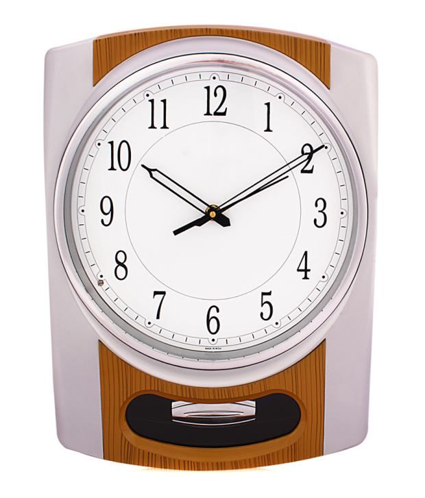 Fieesta Brown Pendulum Wall Clock With Musical Hourly Chimes Buy