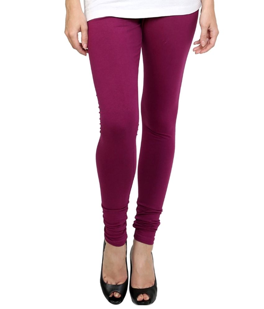 Rohit Traders Purple Cotton Leggings 