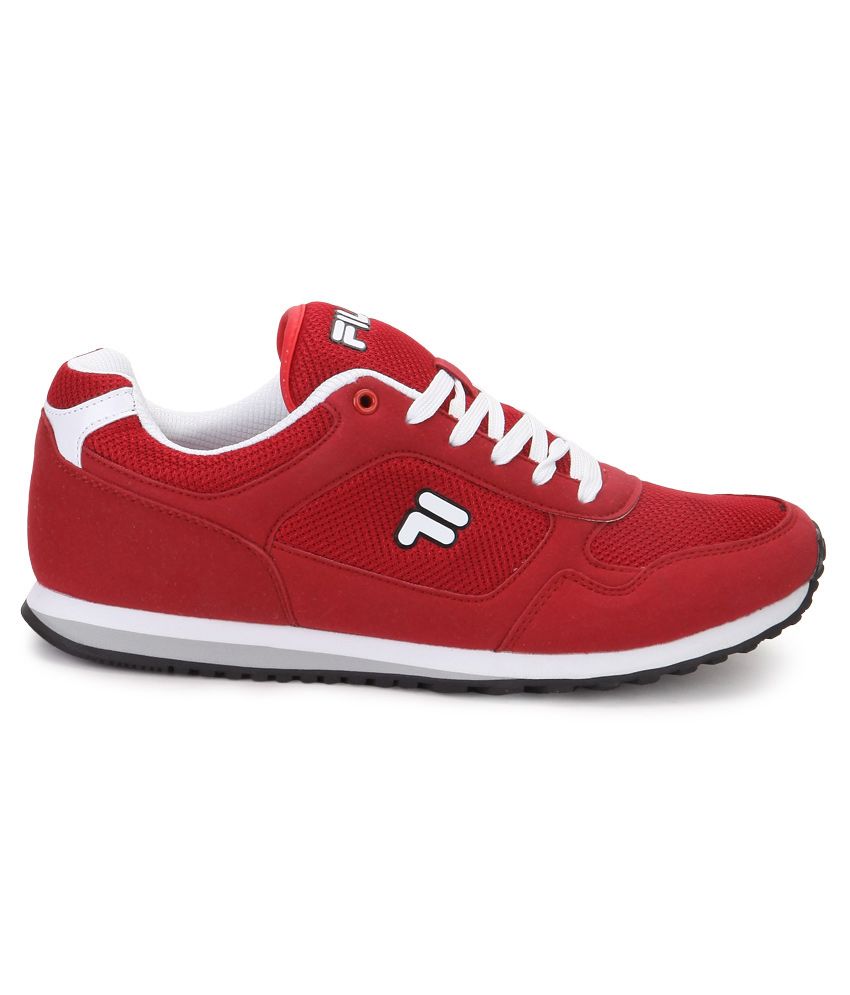 mens red fila shoes