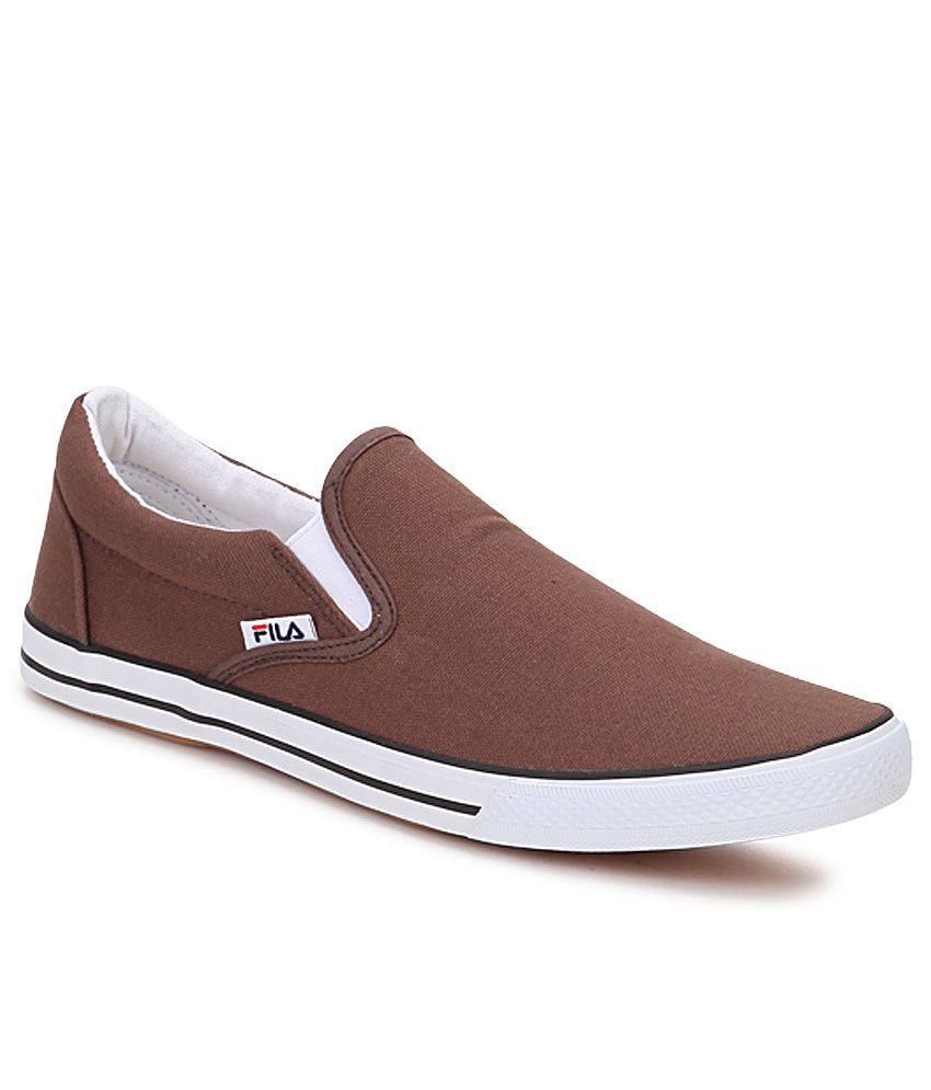 fila brown casual shoes