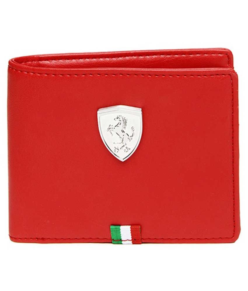 puma red wallet